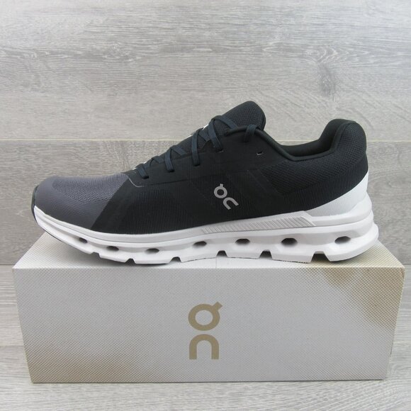 ON Cloudrunner Athletic Running Shoes Mens Size 12.5 Black White NEW #46.99017 - Picture 3 of 16